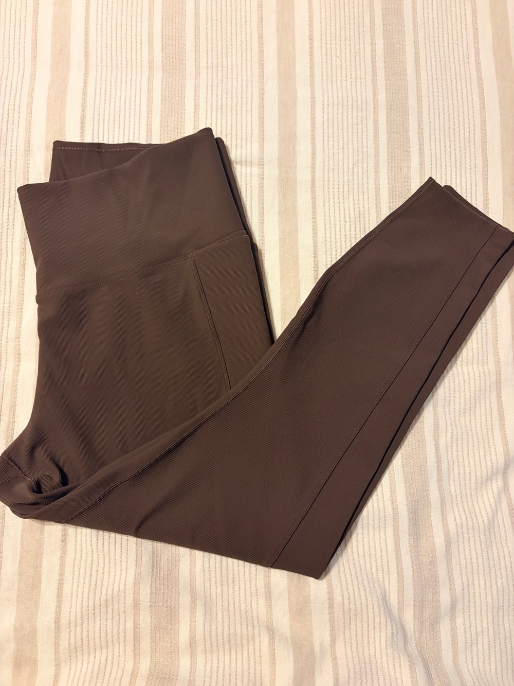 Calia XXL Smoky Plum Ribbed Leggings High Rise Wide Waistband Stretch
